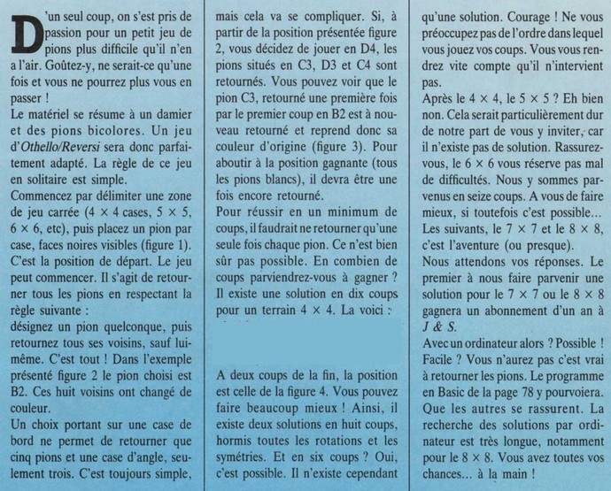 Article de presse sur Le Gasp paru dans Jeux et Stratégie n°38 en 1985